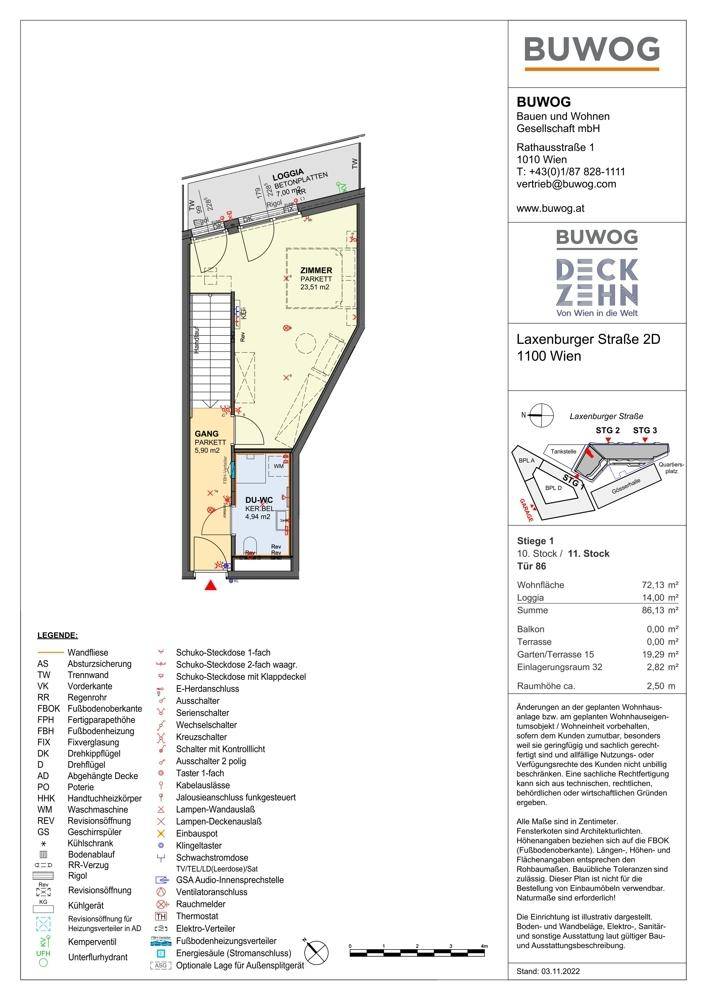 Wohnungsplan 2. Ebene