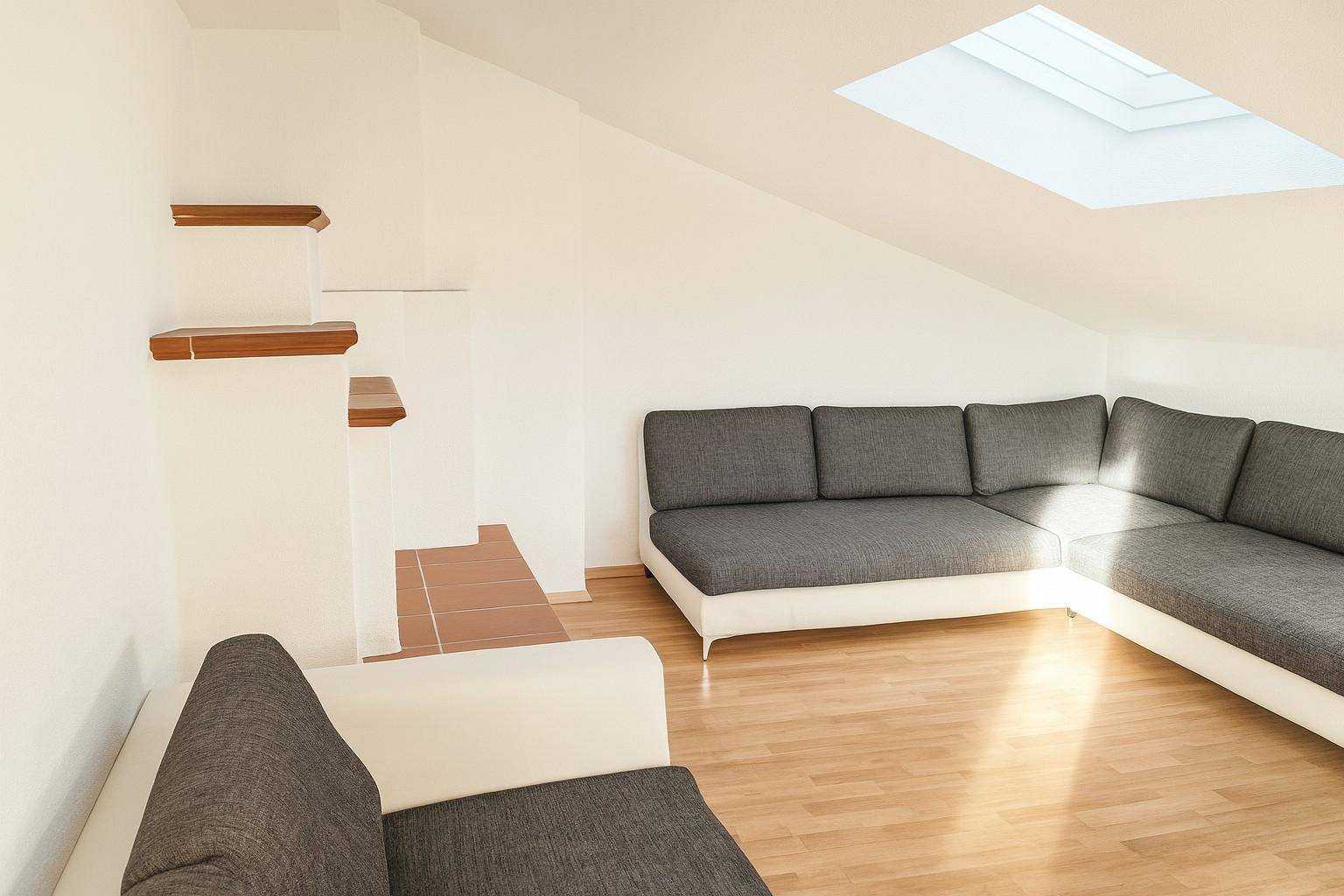 Wohnzimmer Kachelofen