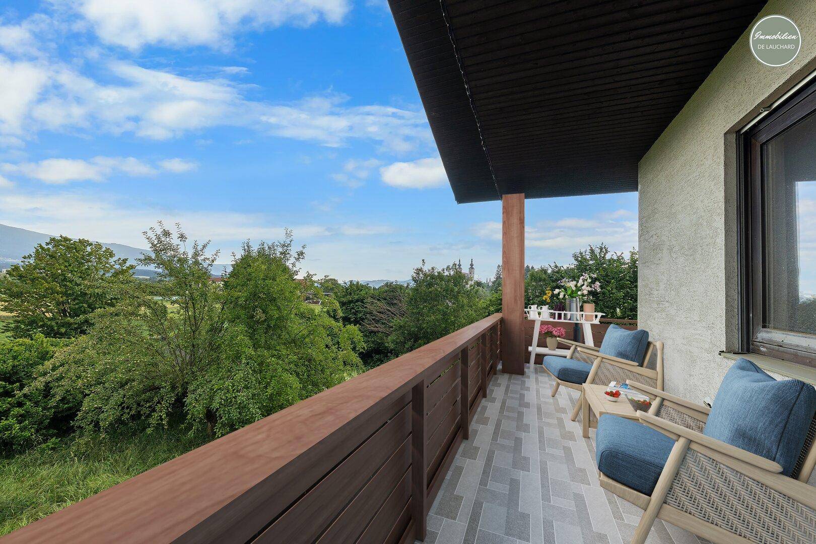 Balkon (mit Möblierungsvorschlag)