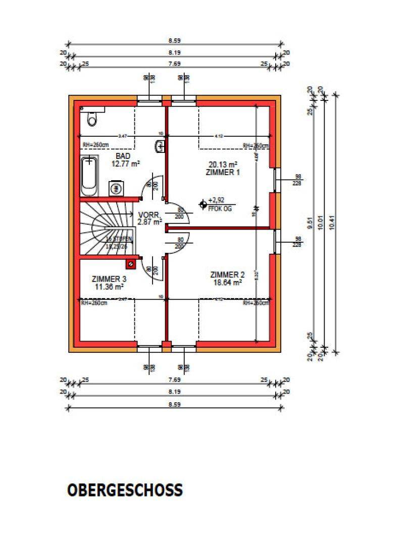Plan Obergeschoss
