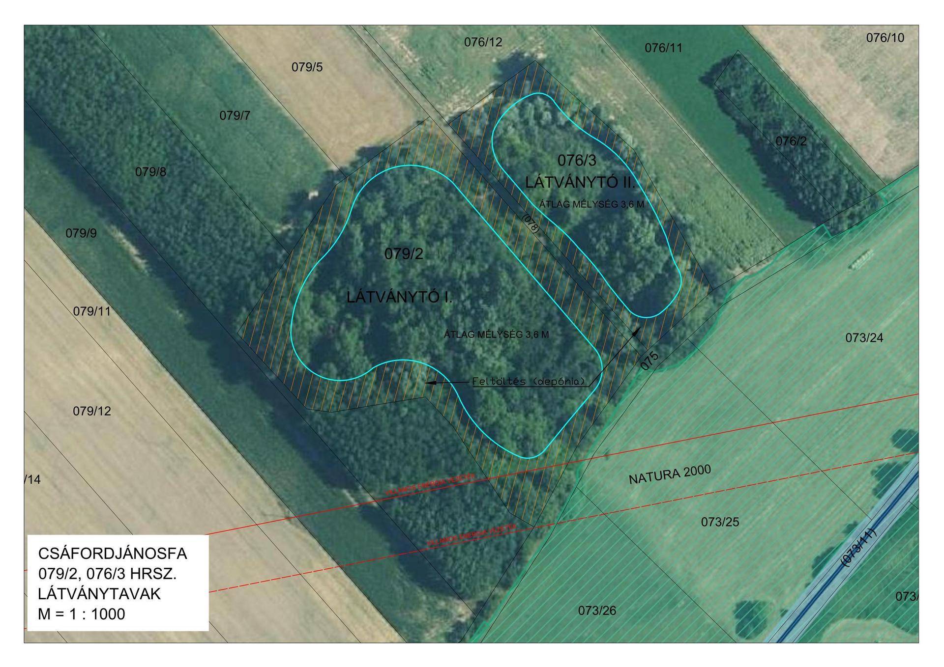 Csáfordjánosfa 079_2, 076_3 hrsz. látványtavak helyszínrajz A3-2_1