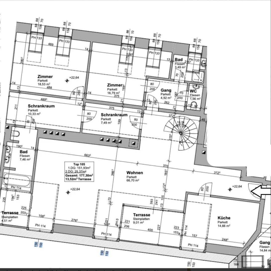 Grundriss 1. Wohnebene