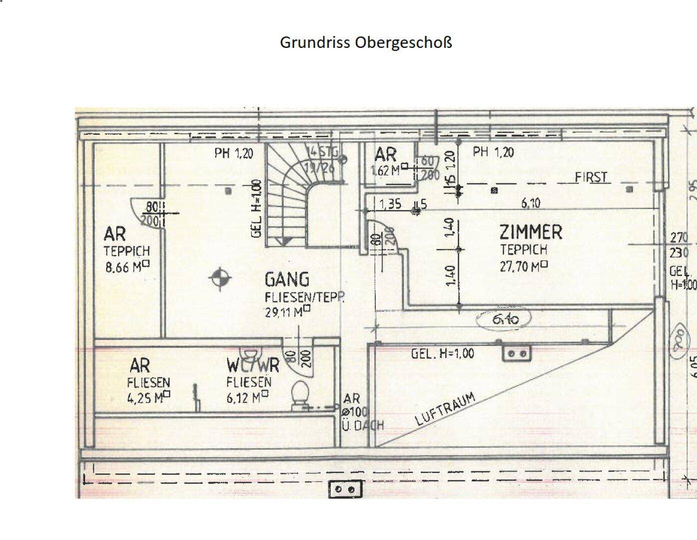 Grundriss Obergeschoß