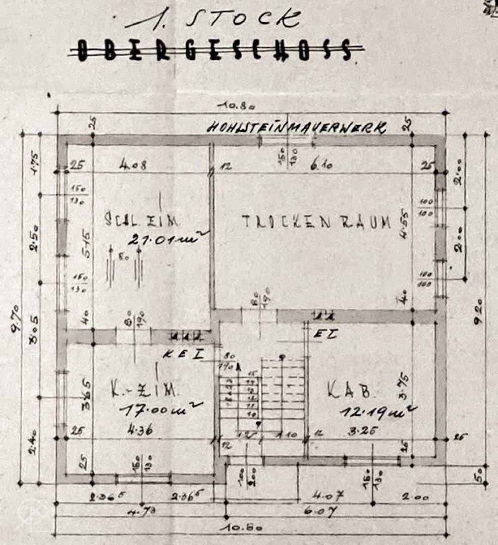 Plan Obergeschoß (1. Stock)