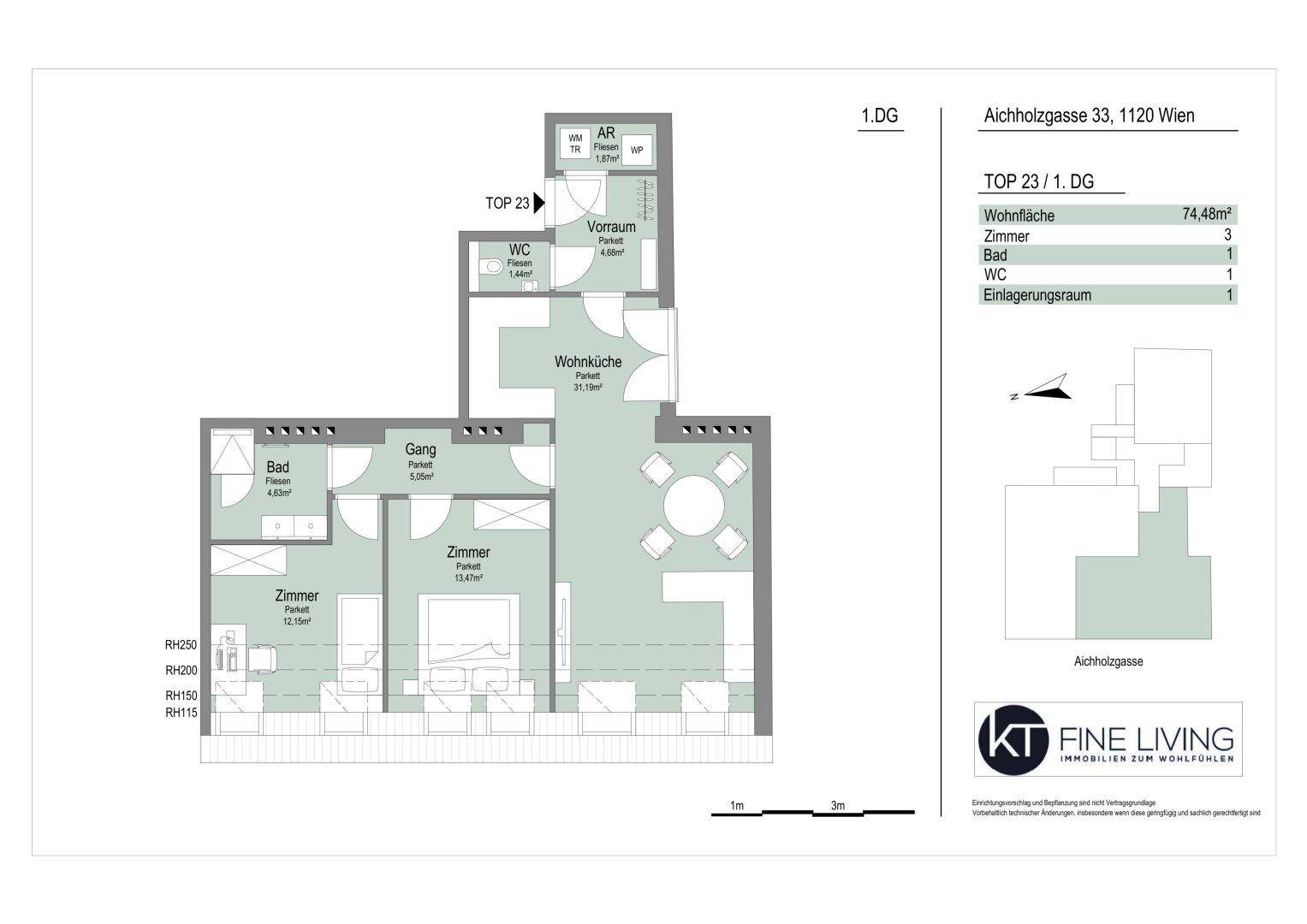 Grundriss Top 23 1.DG