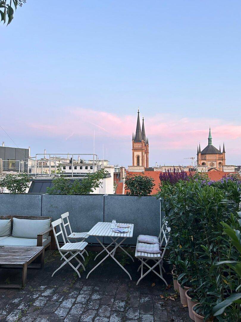 bewohnte Dachterrasse