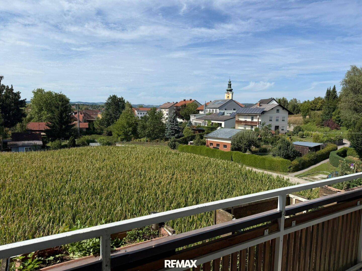 Balkon - Aussicht in Richtung Ortszentrum
