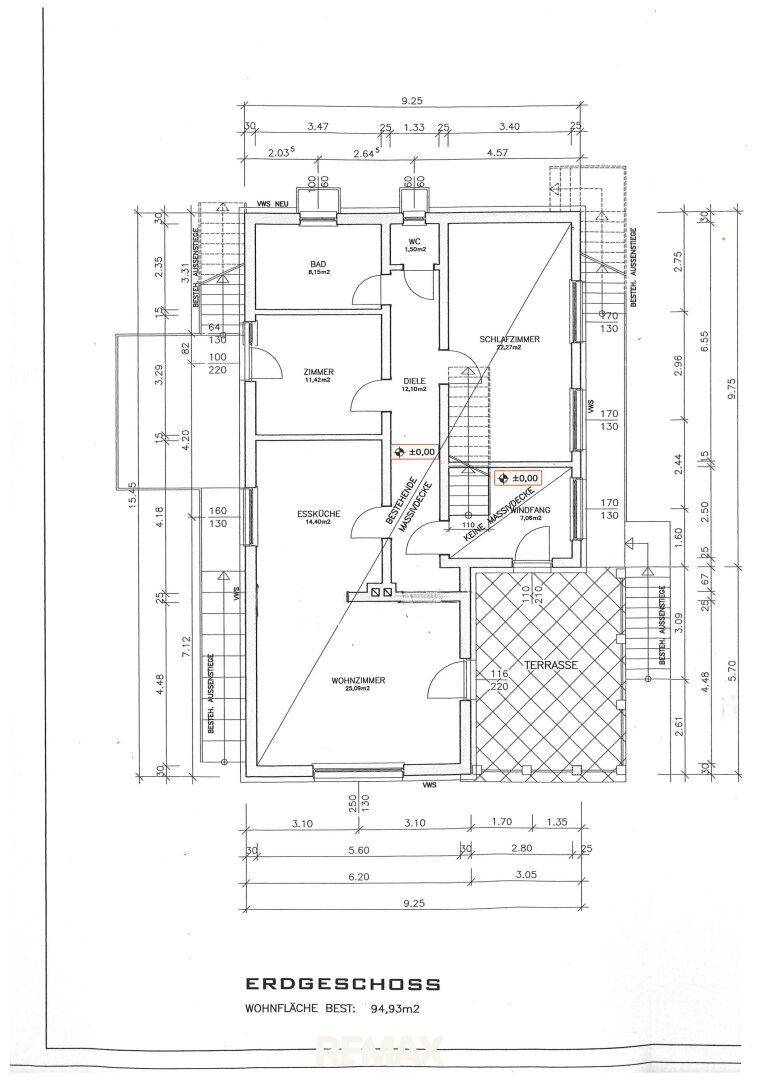 Bauplan - Erdgeschoss
