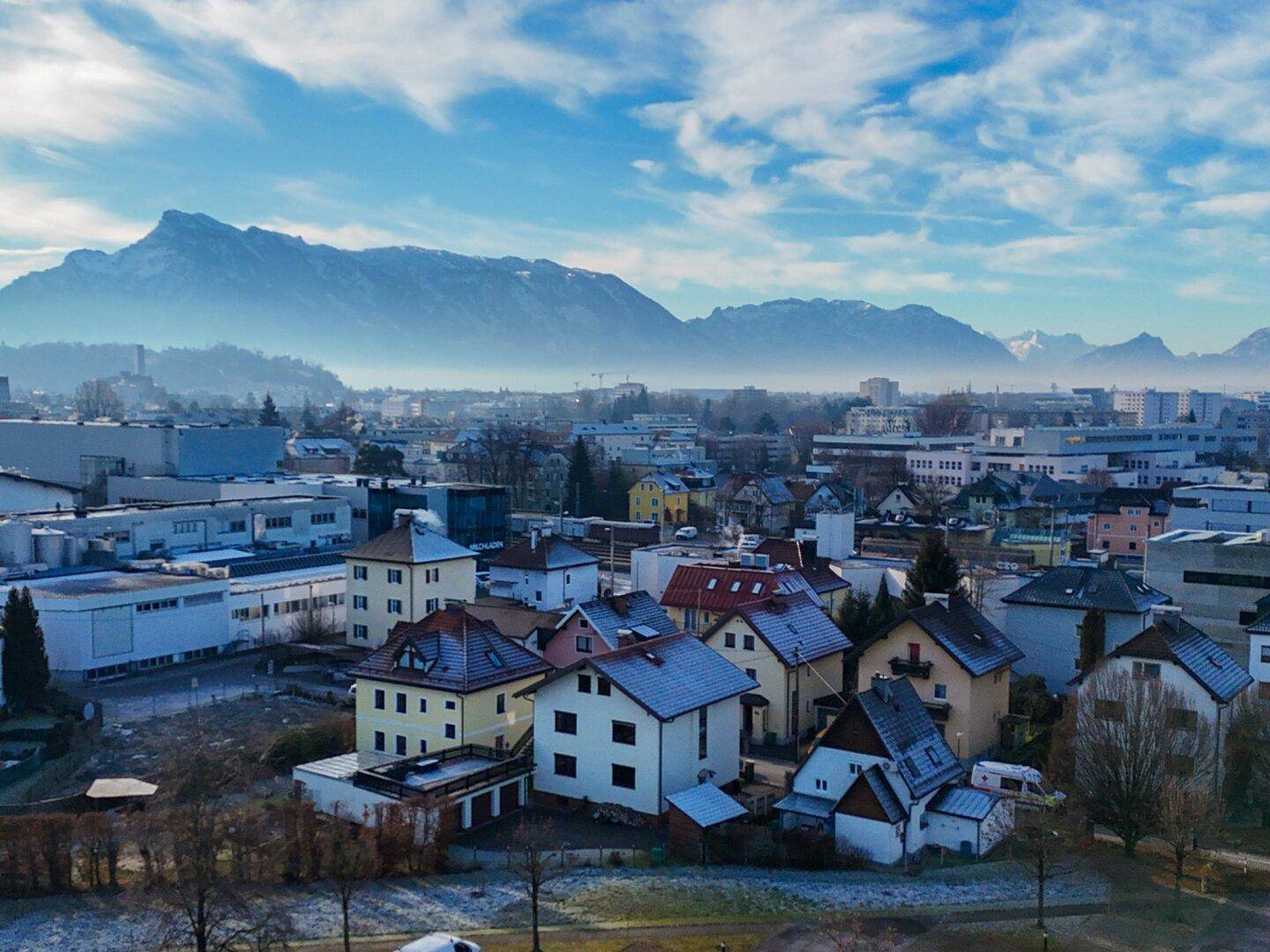 Luftbild Richtung Untersberg