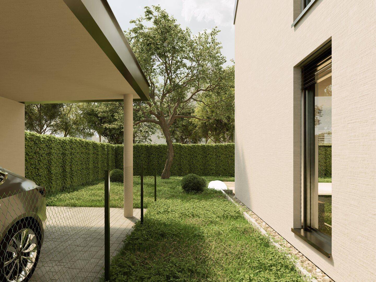 Zugang vom Carport