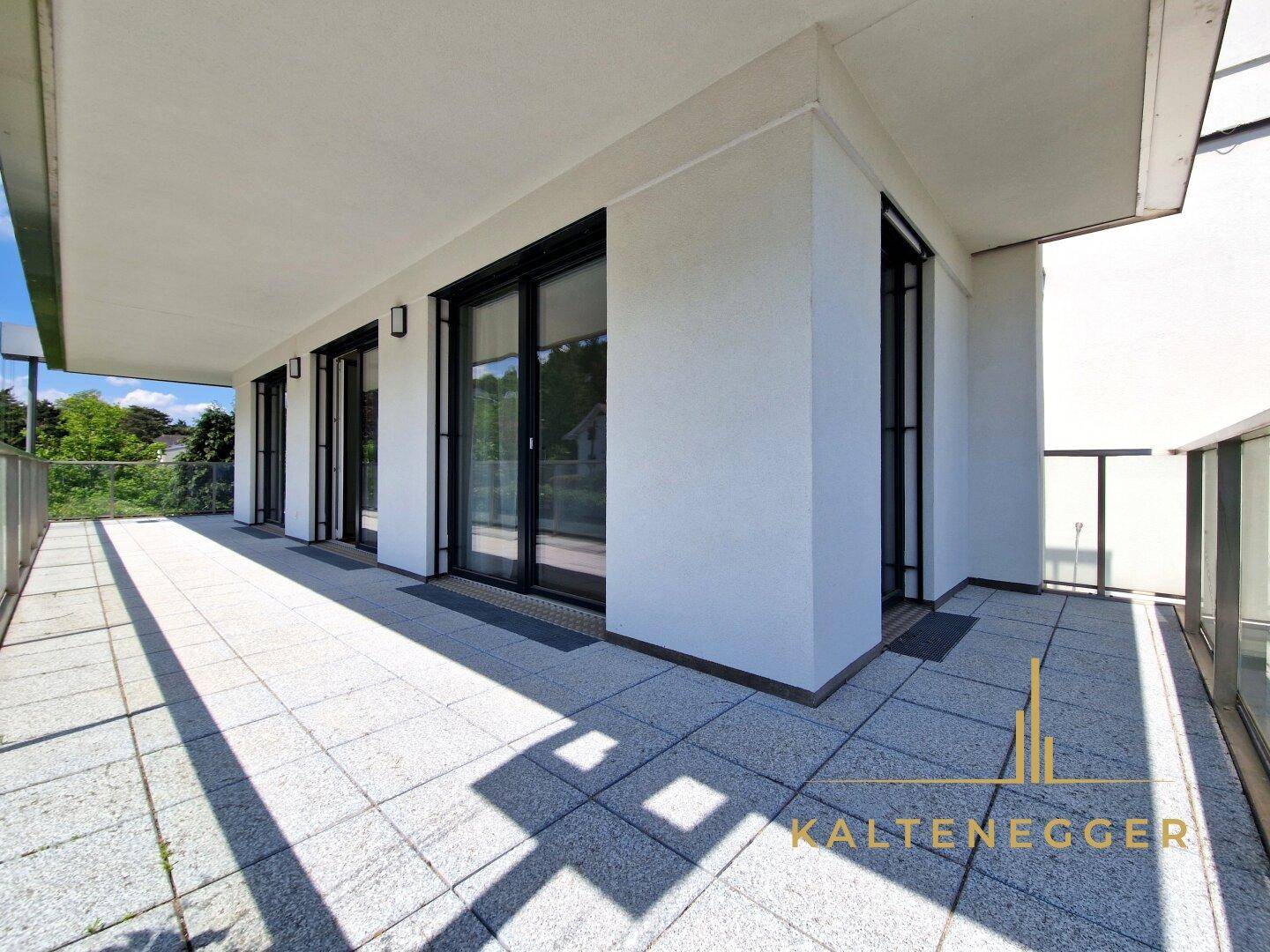 OG: Terrasse, begehbar von allen Zimmern