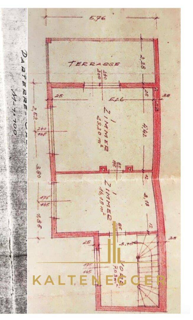 Plan Haus 1965 obere Etage