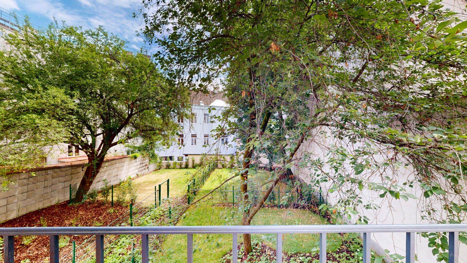 Blick vom Balkon