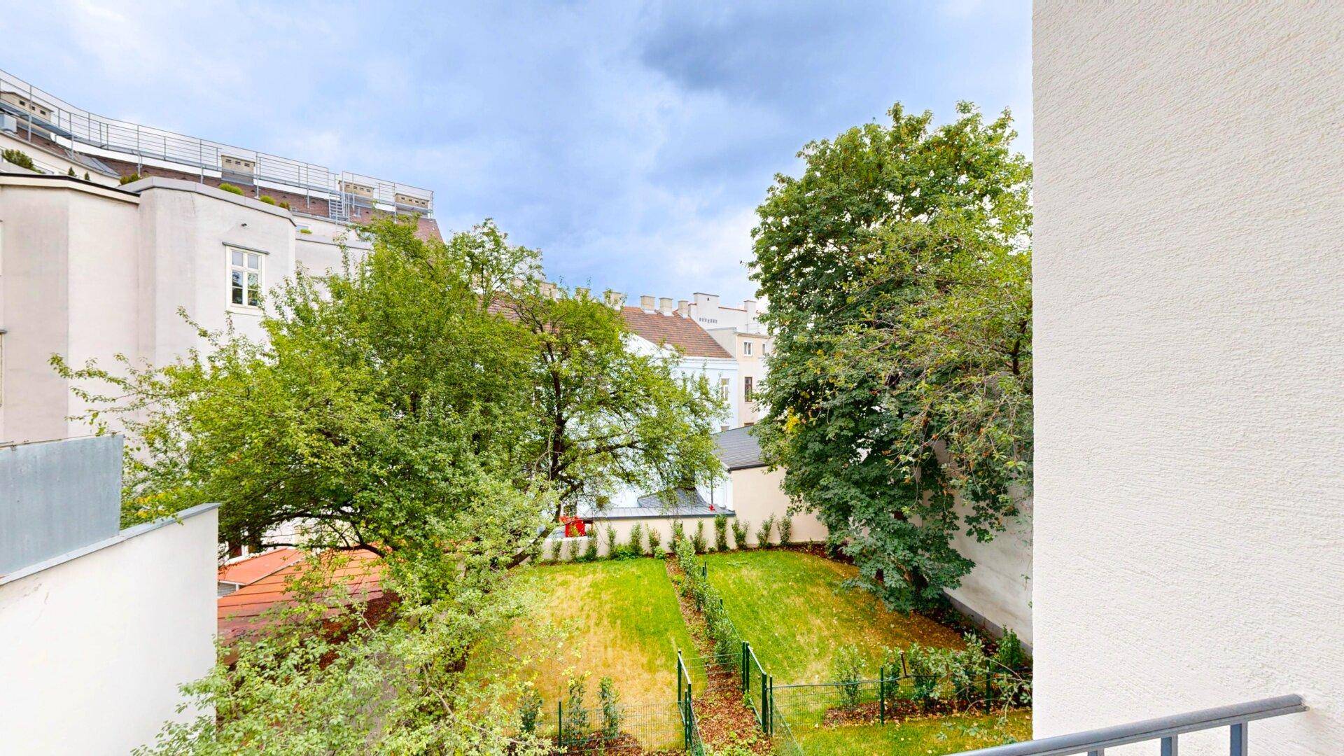 Blick vom Balkon
