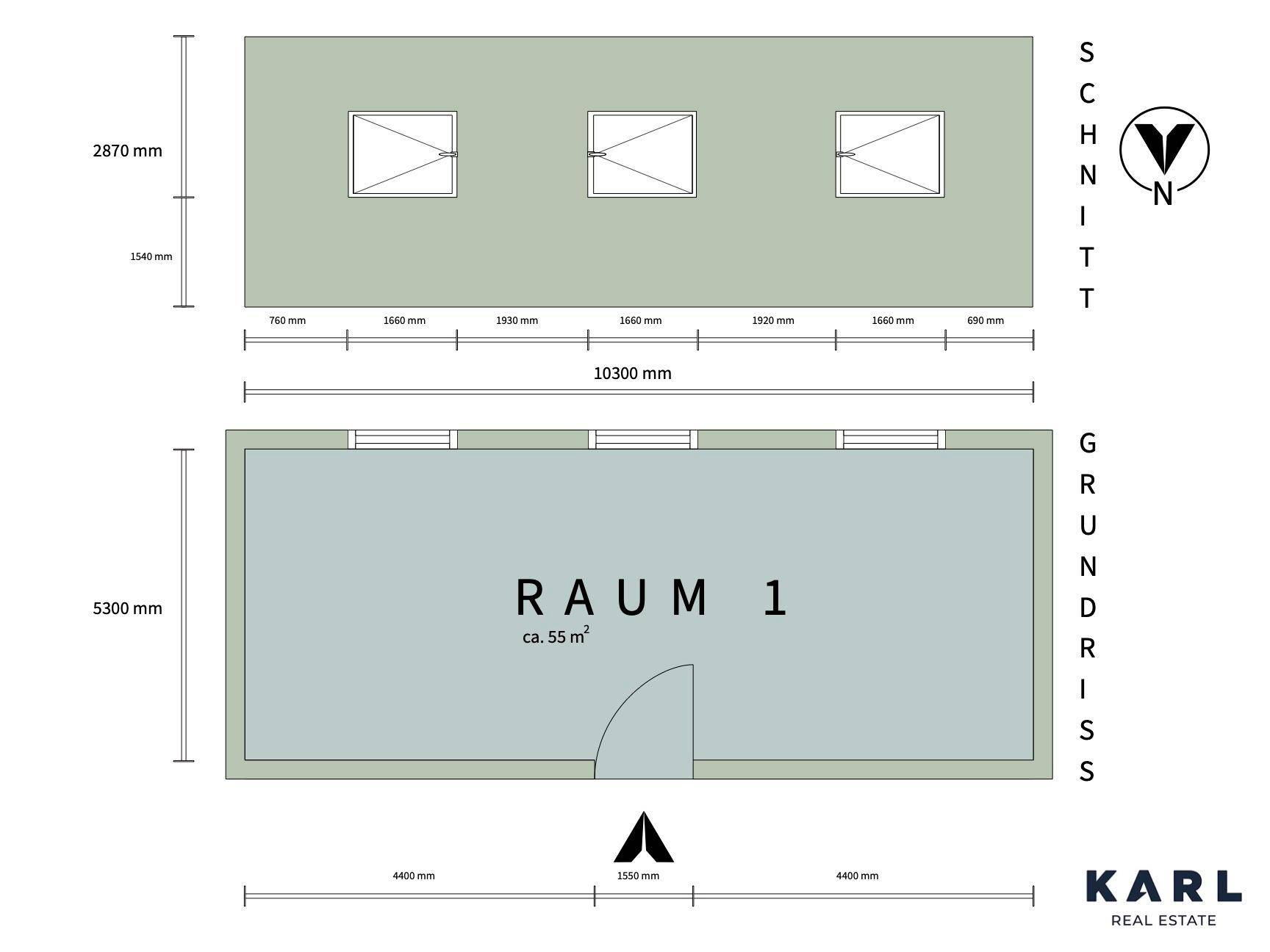 Grundriss Geschäftsraum 1