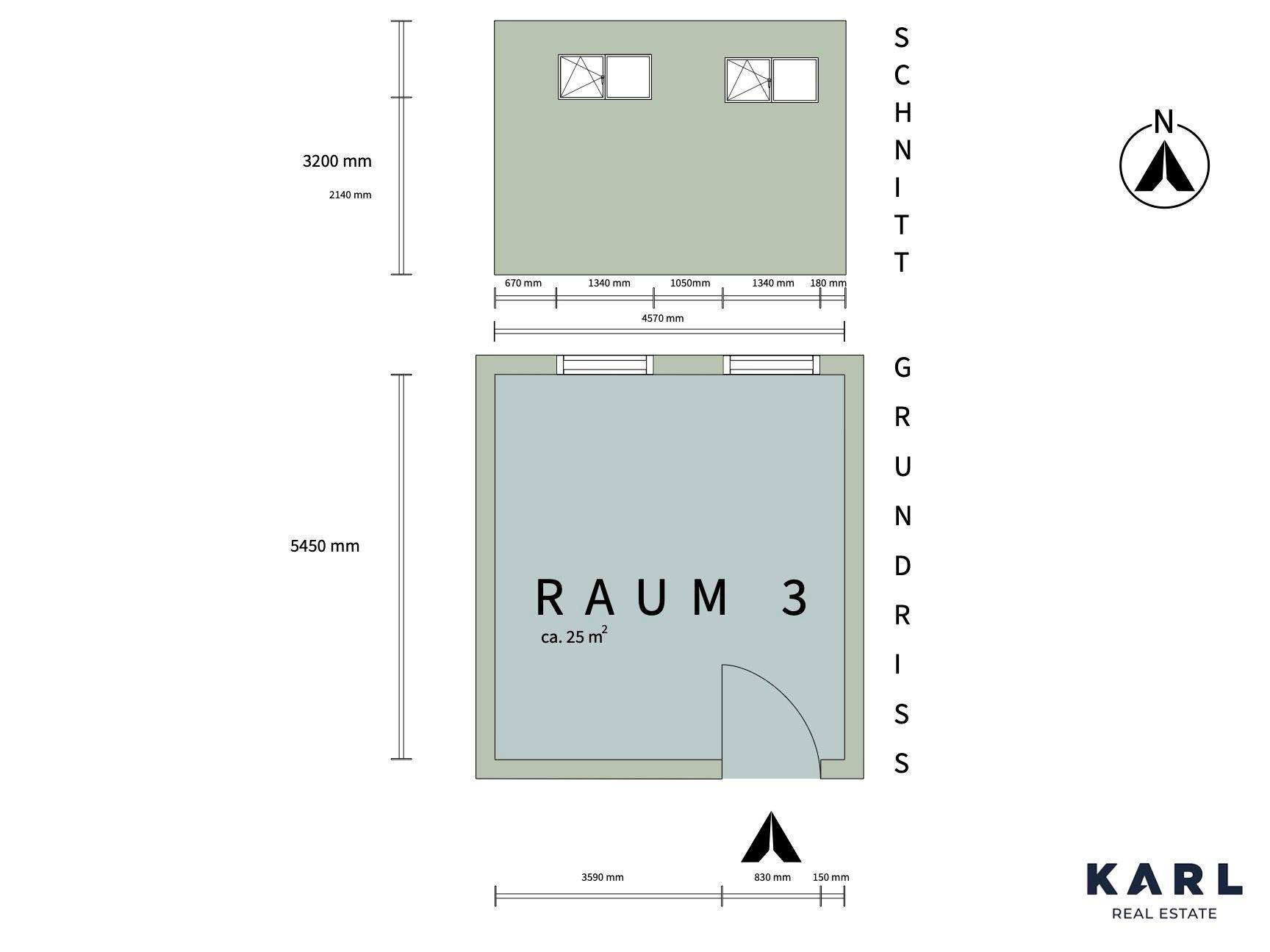 Grundriss Werkstatt- und Lagerraum