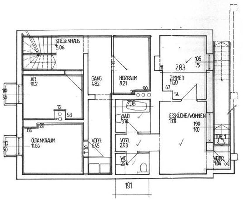 Grundriss Gartenwohnung Top 1