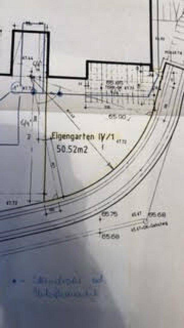 Ausschnitt eines Grundrisses, der einen privaten Gartenbereich von 50.52m² zeigt.