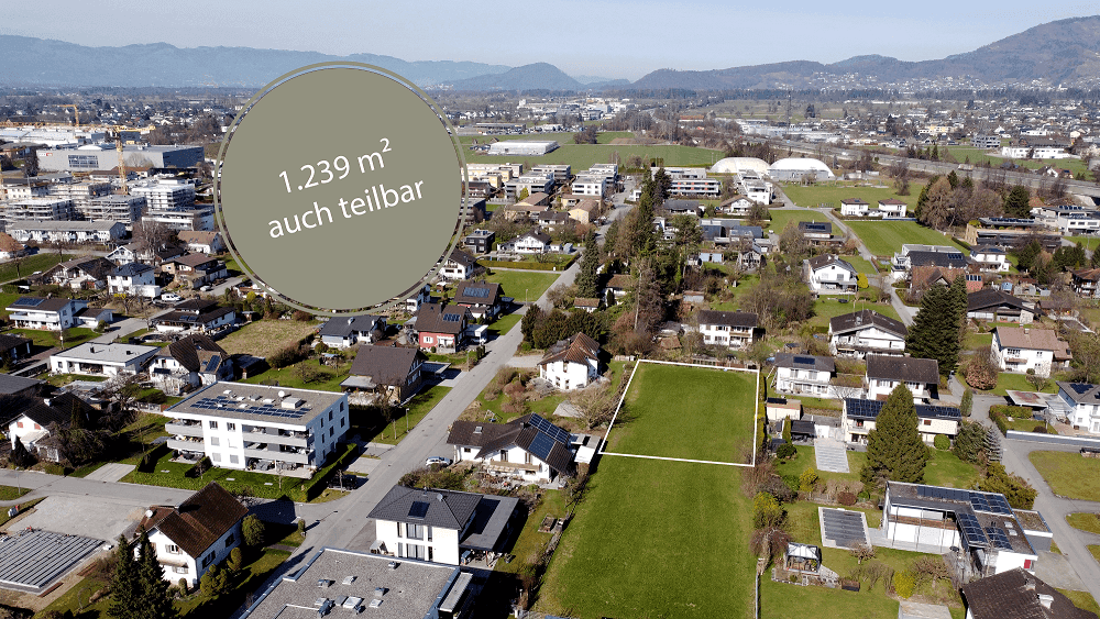 Baugrund in Feldkirch. Variable Größe, gute Lage! - Ansicht 2
