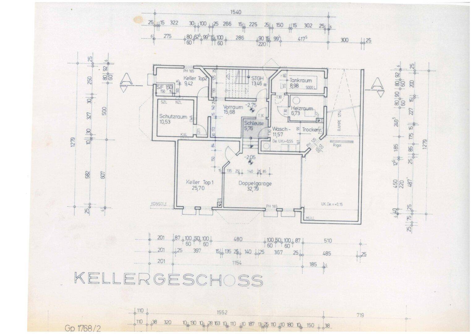 Grundriss Keller