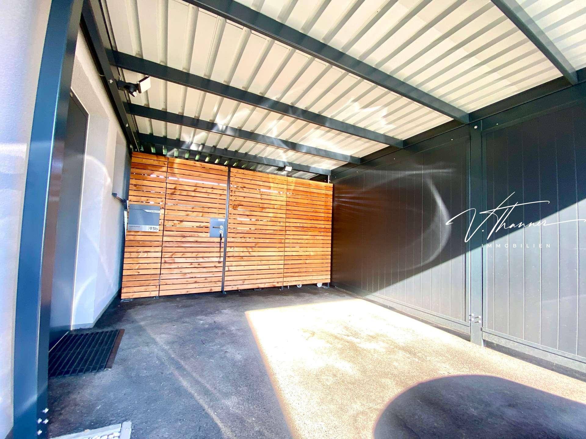 Zugang von Carport zur Gartennische