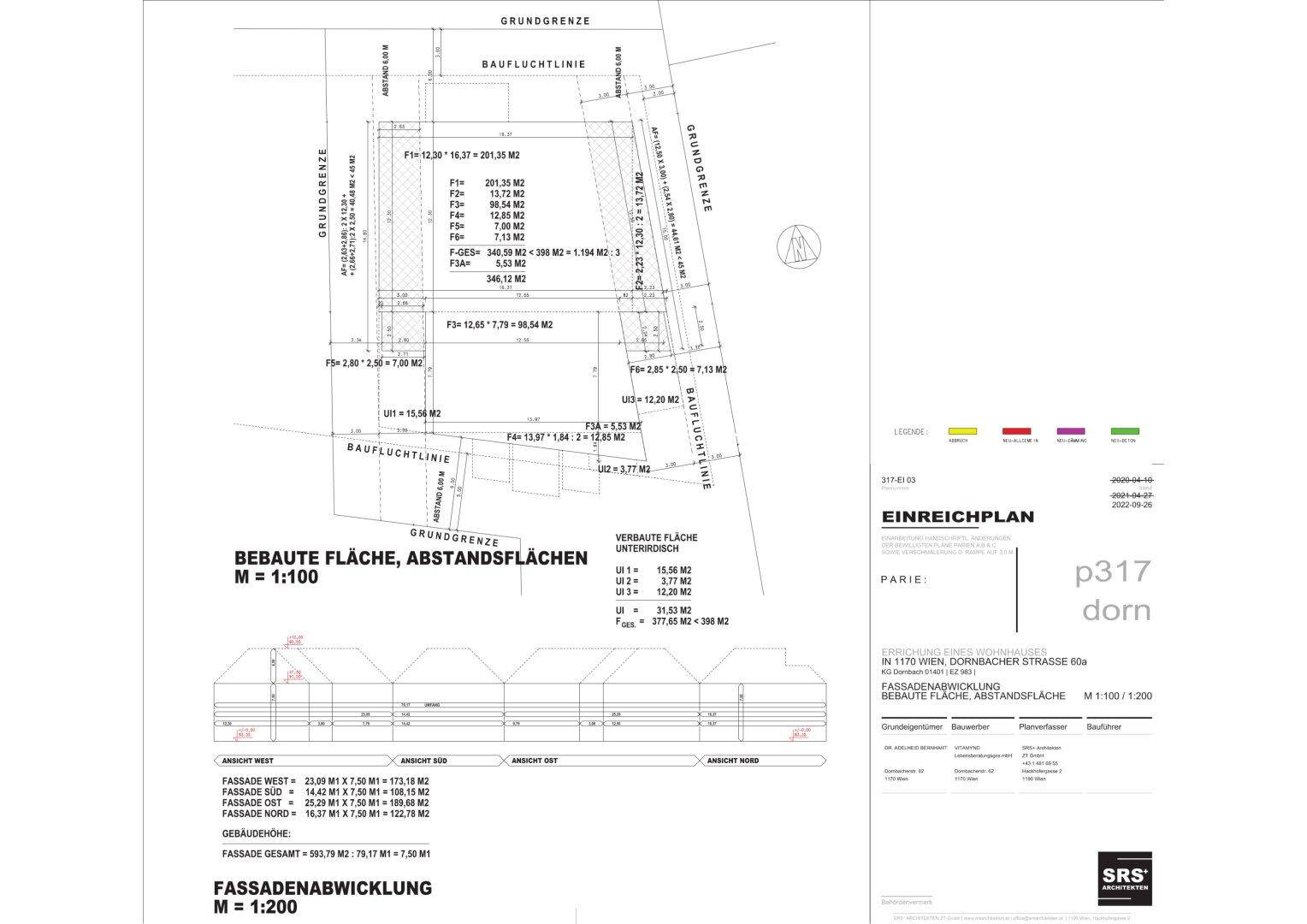 Einreichplan Dornbacherstrasse 60A