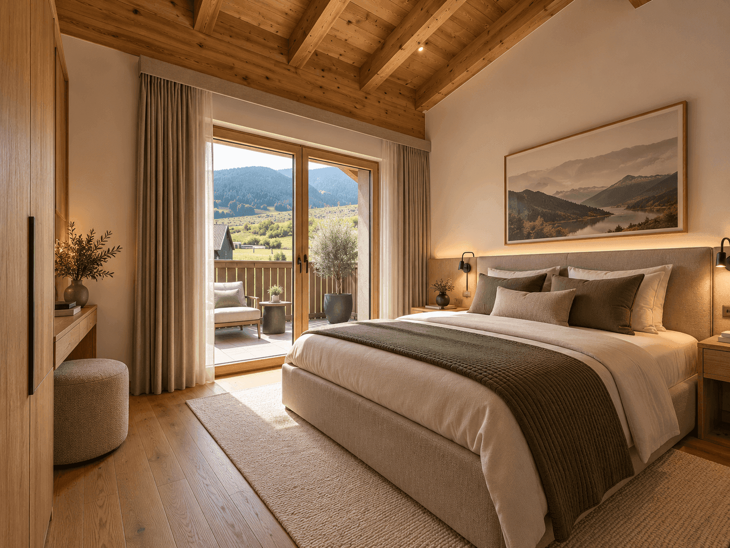 Gemütliches Schlafzimmer Einrichtungsbeispiel