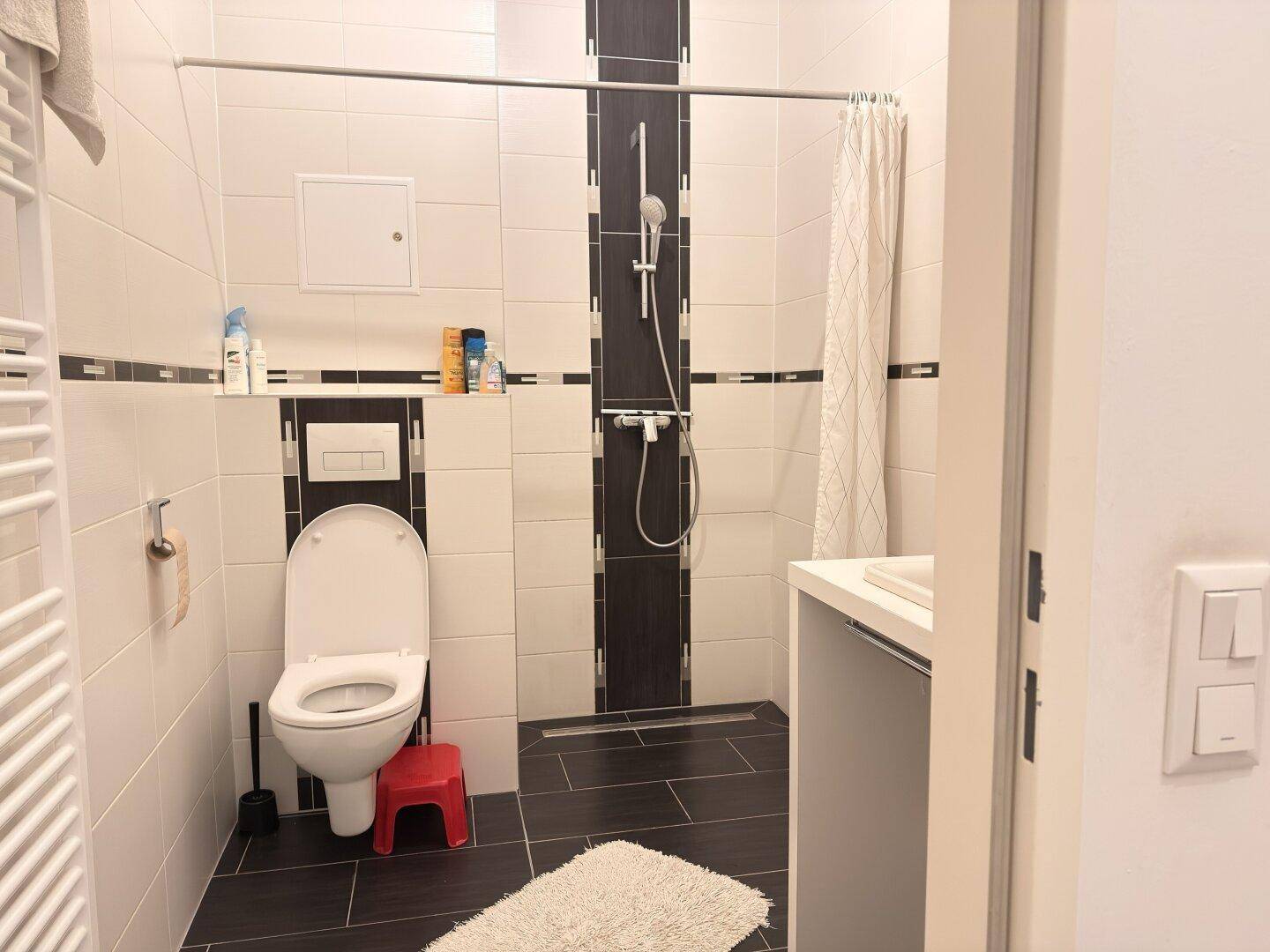 Duschbad mit WC im Erdgeschoß
