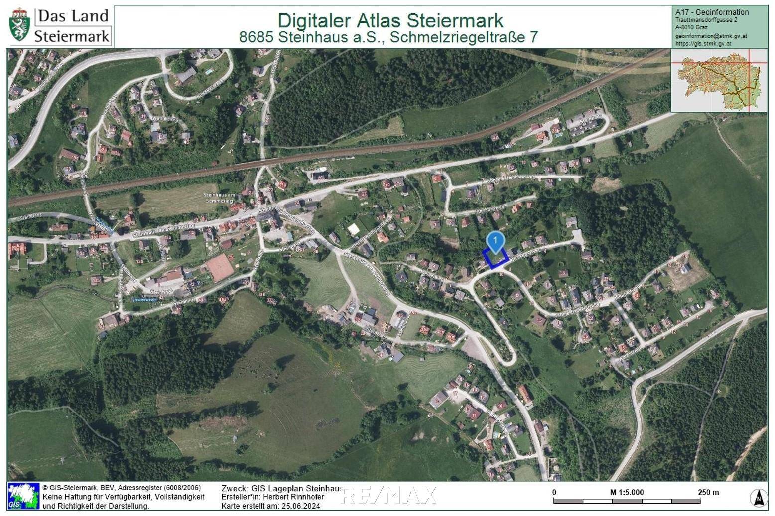 GIS Lageplan Steinhaus