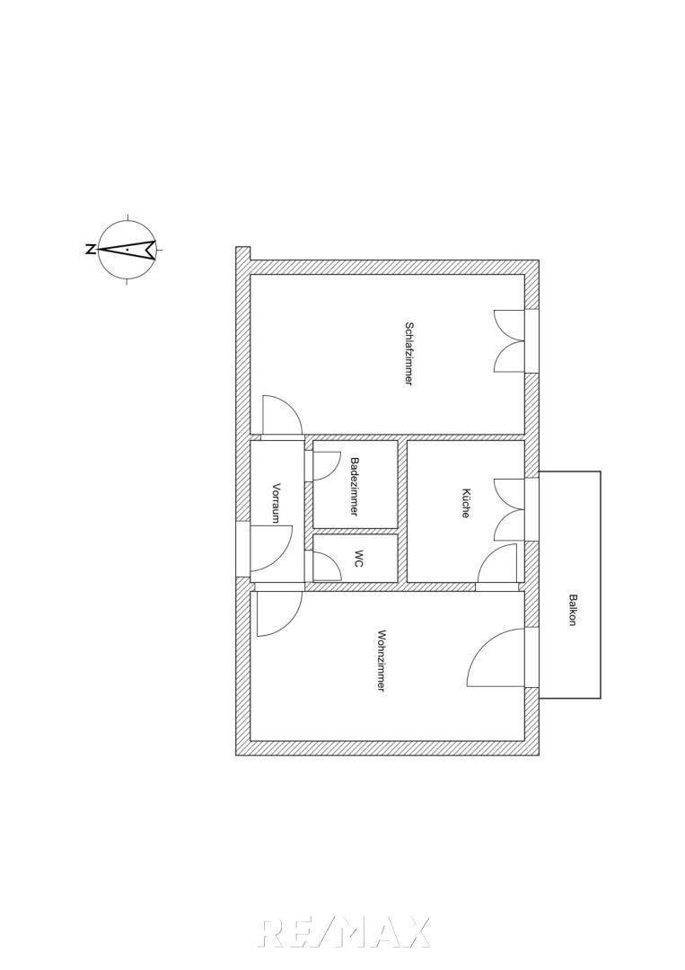 Grundriss 45m²