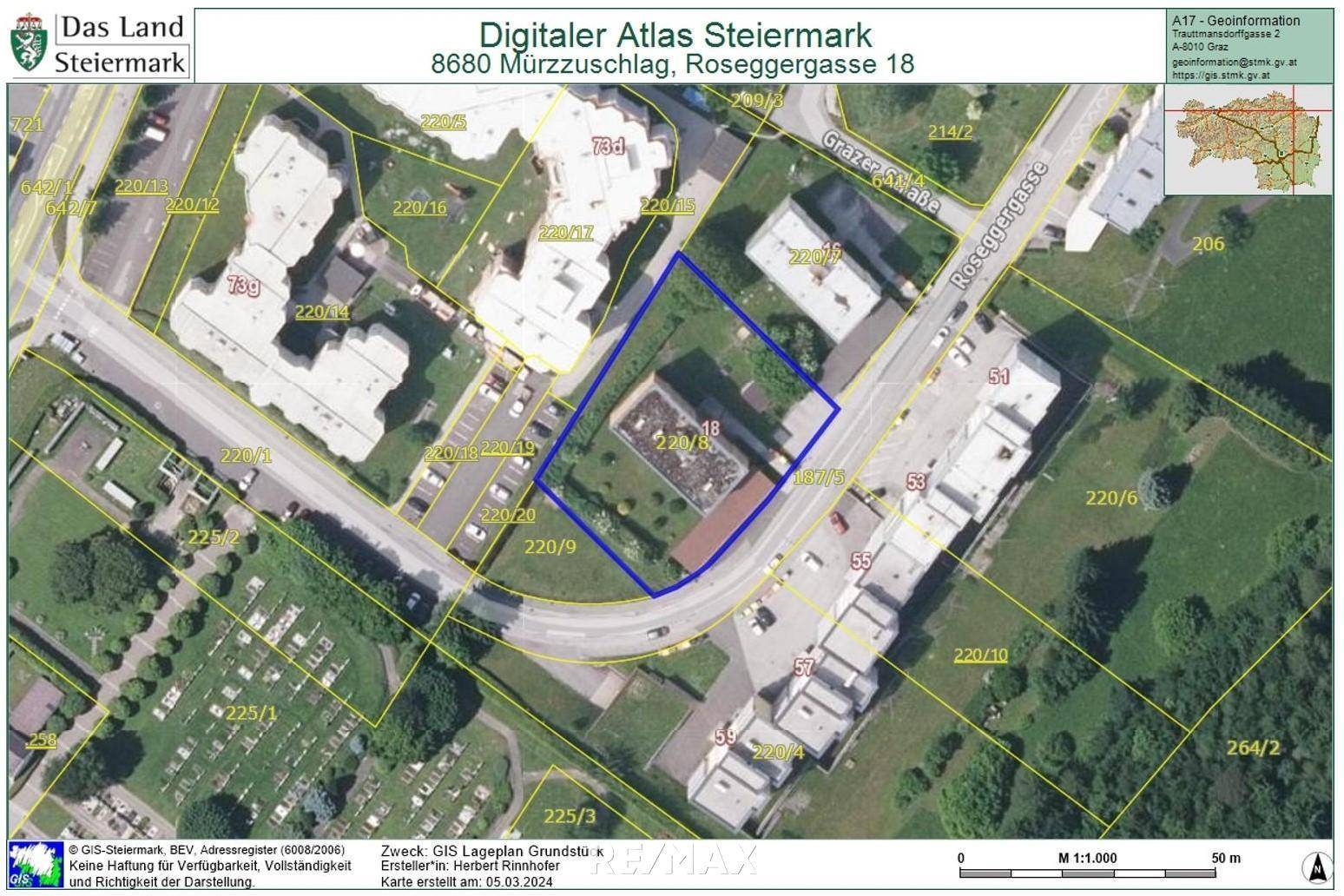 GIS Lageplan Grundstück