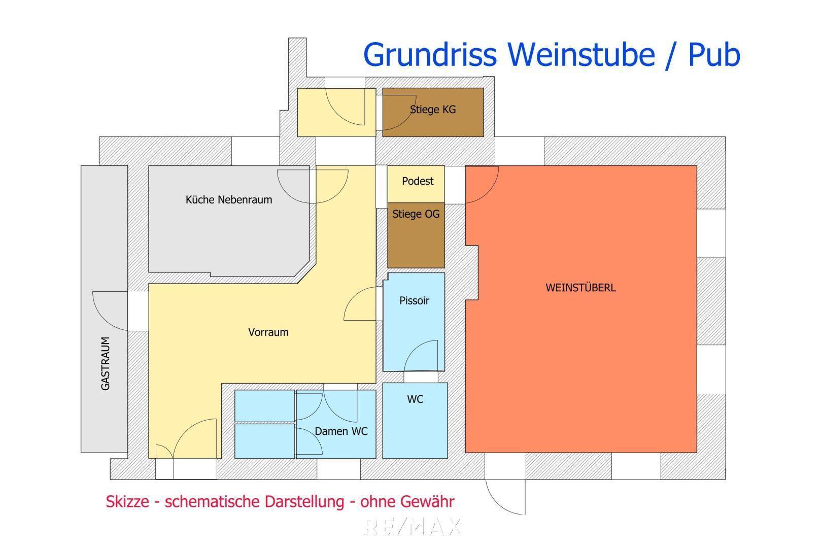 Grundriss Weinstube Pub