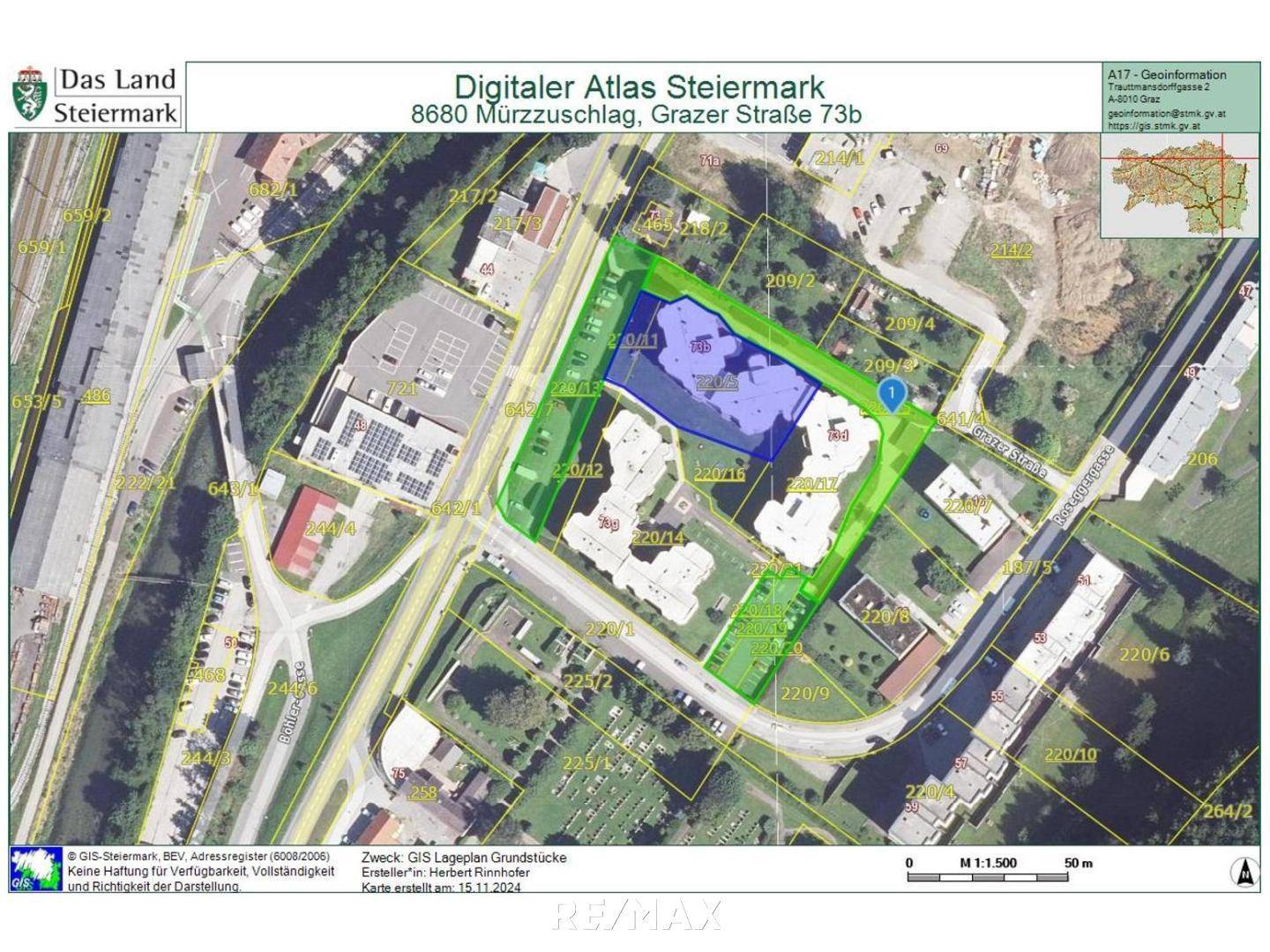 GIS Lageplan Grundstücke