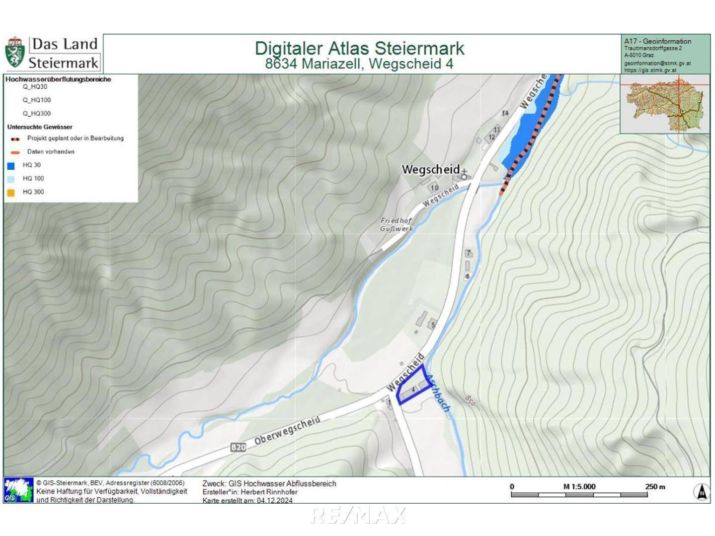 GIS Hochwasser Abflussbereich