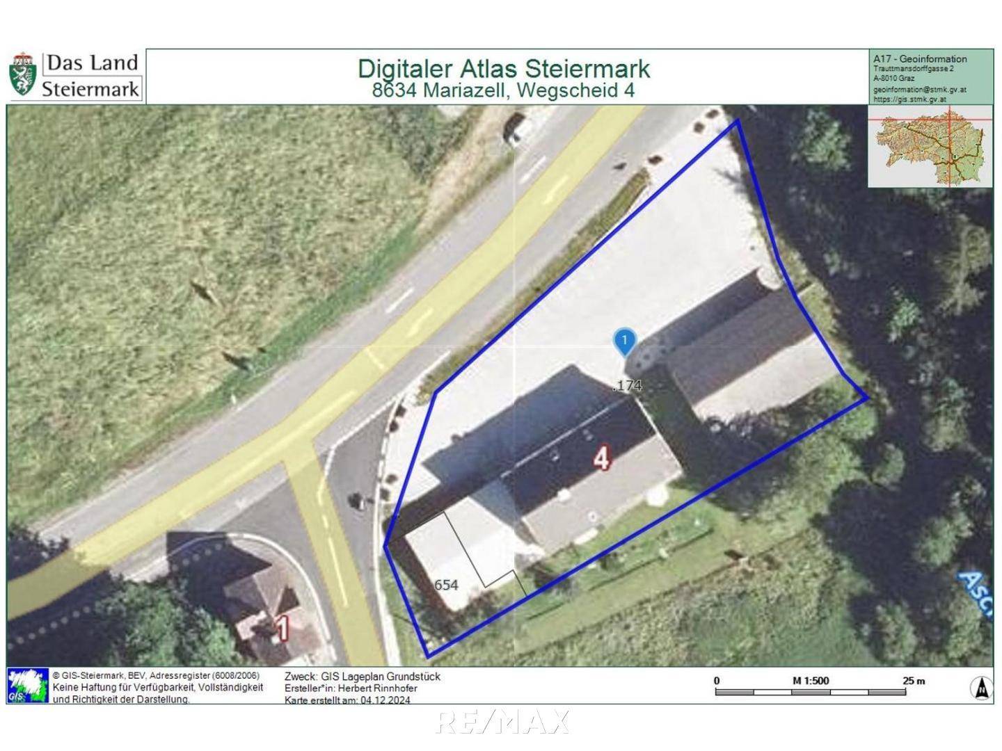 GIS Lageplan Grundstück