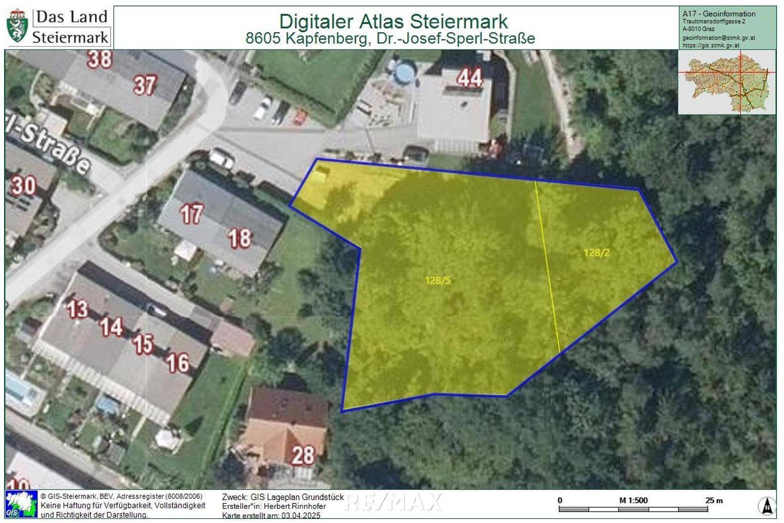 GIS Lageplan Grundstück