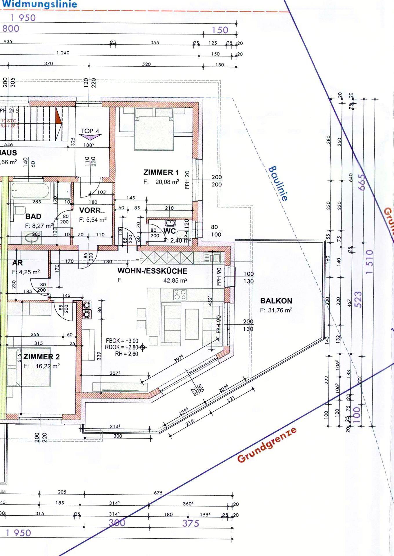 Lageplan - Einreichplan 8.7.2020 Wohnung