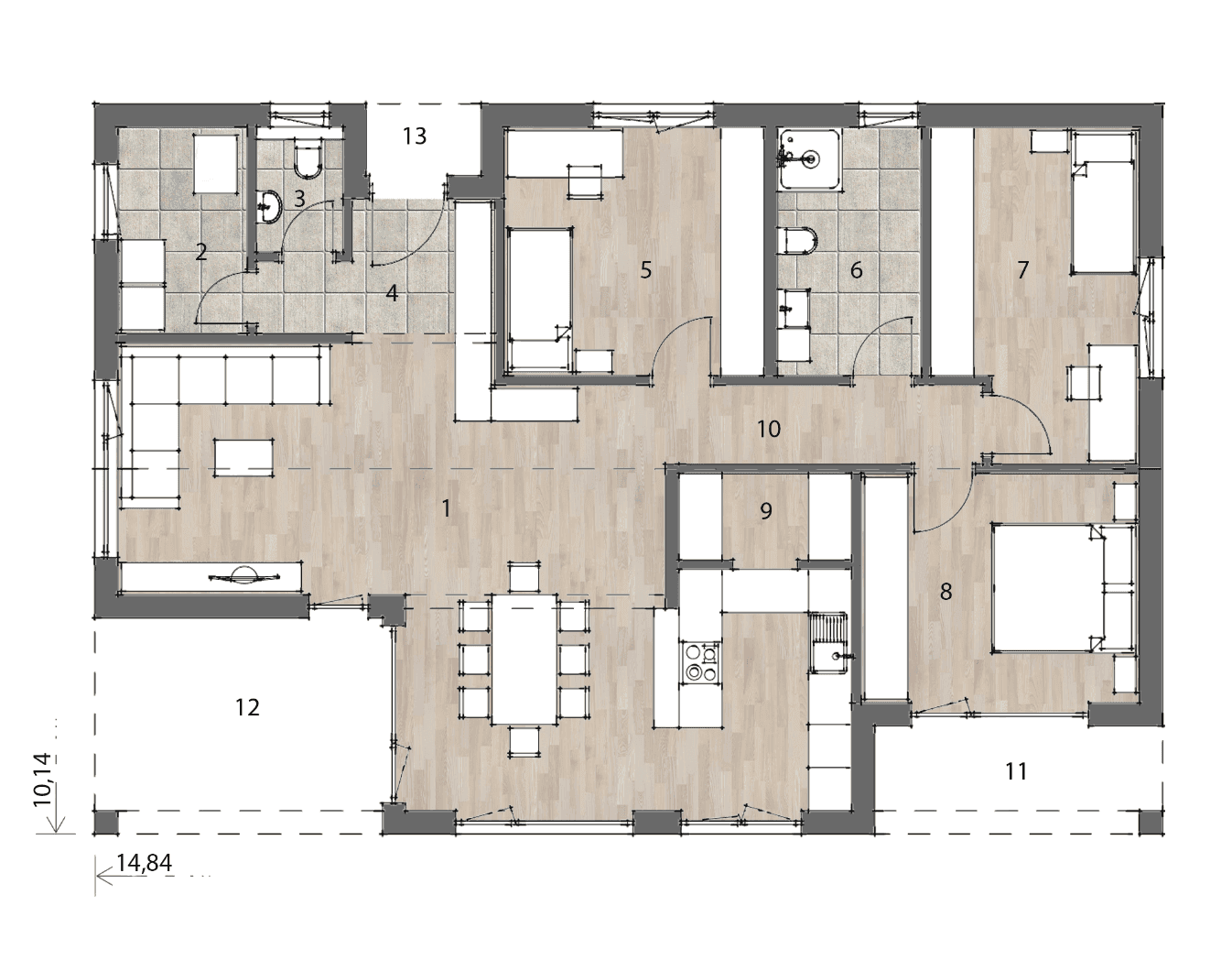 Traumhaus belagsfertig in Moosburg mit Bodenplatte inkl. Grundstück / ab Eigenkapital 45.000,- – pohled 2