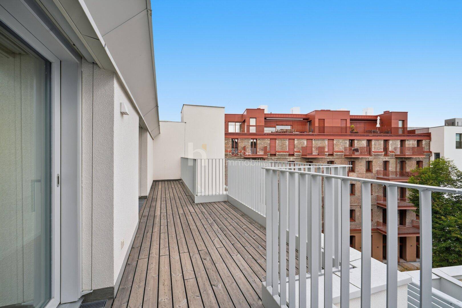 Wohnungsbeispiel – Dachterrassenansicht