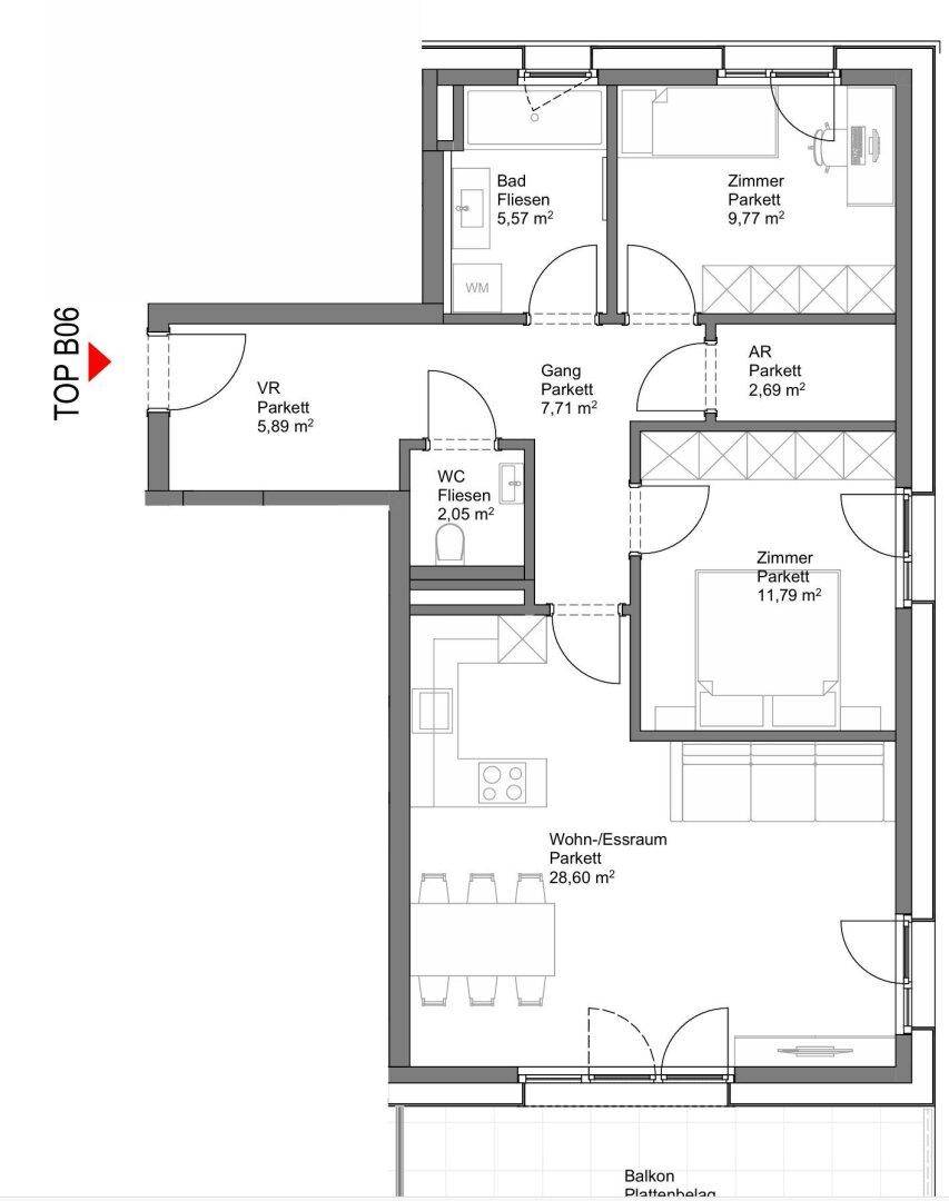 Grundriss Wohnung