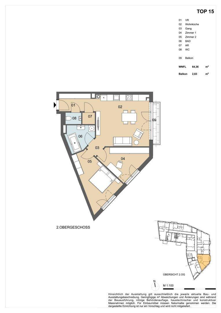 Wohnung Top 15, 2. Obergeschoss