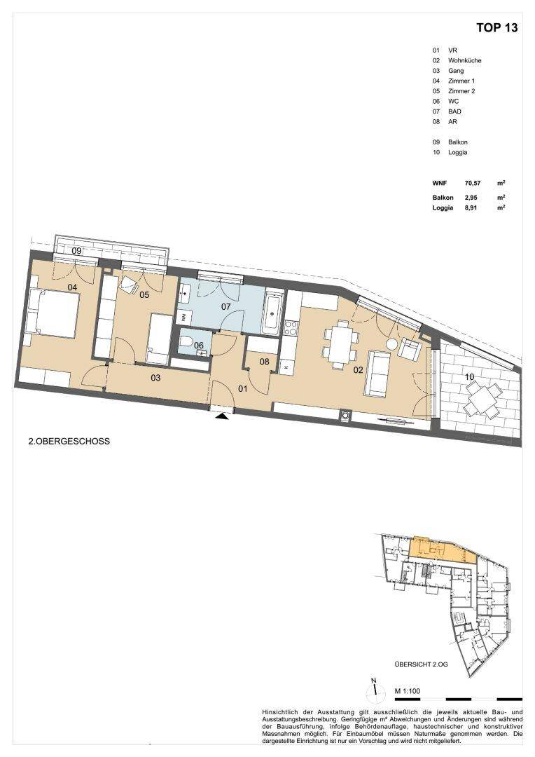 Wohnung Top 13, 2. Obergeschoss