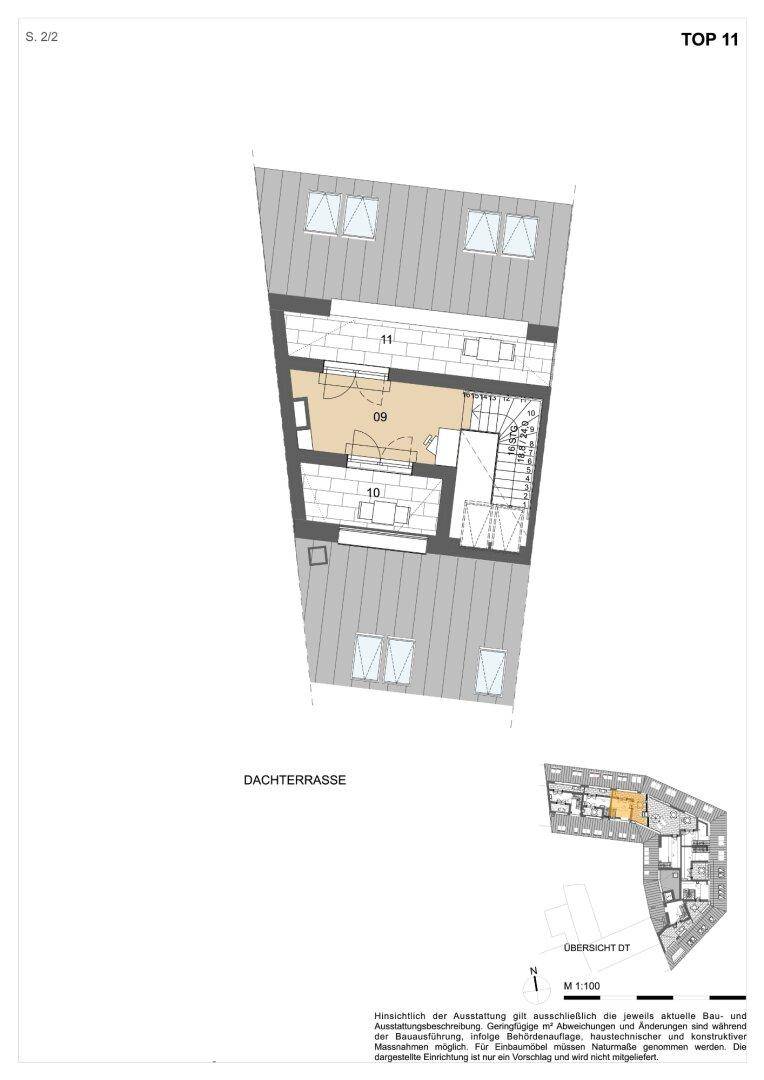 Wohnung Top 11, 2. Obergeschoss und Dachgeschoss