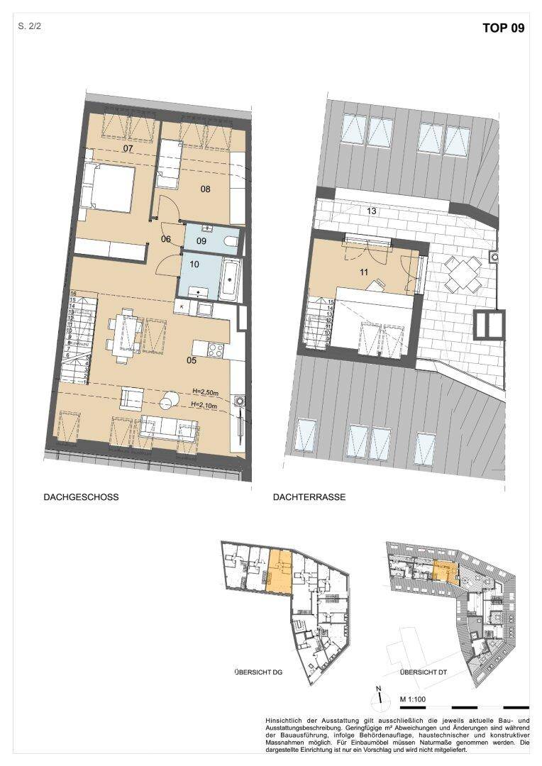 Wohnung Top 09, Dachgeschoss und Dachterrasse