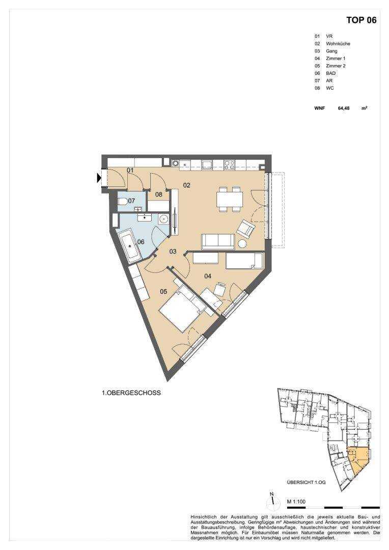 Wohnung Top 06, 1. Obergeschoss