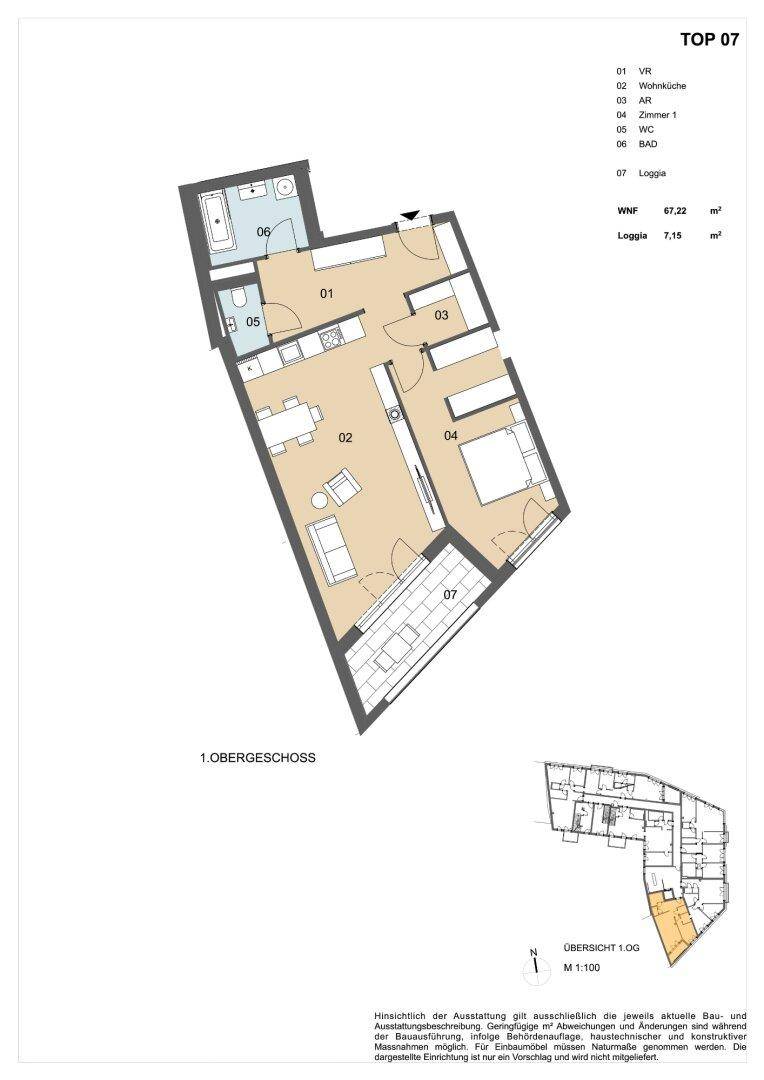 Wohnung Top 07, 1. Obergeschoss