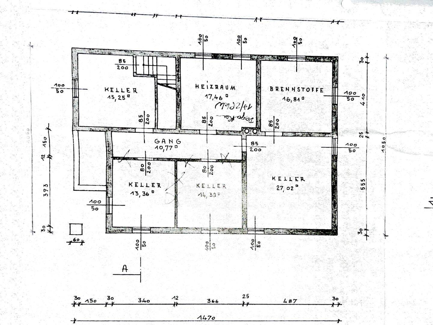 Grundriss Haupthaus Keller