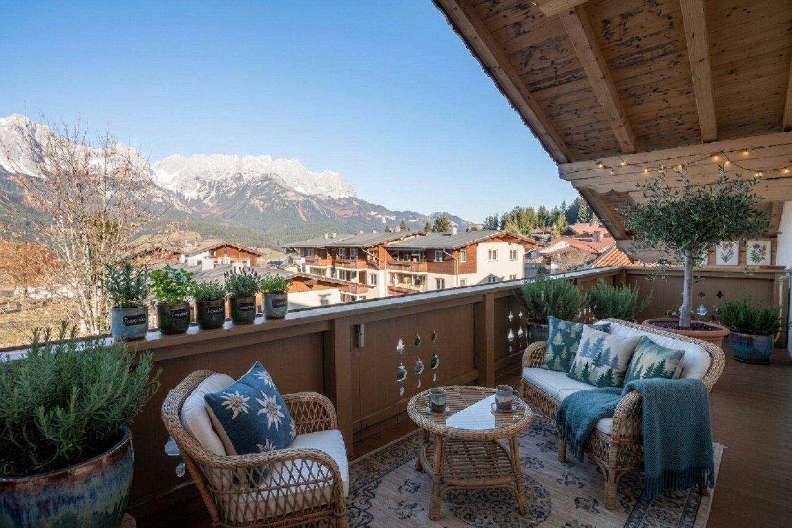 Ellmau-am-Wilden-Kaiser-Mietwohnung-Terrasse +