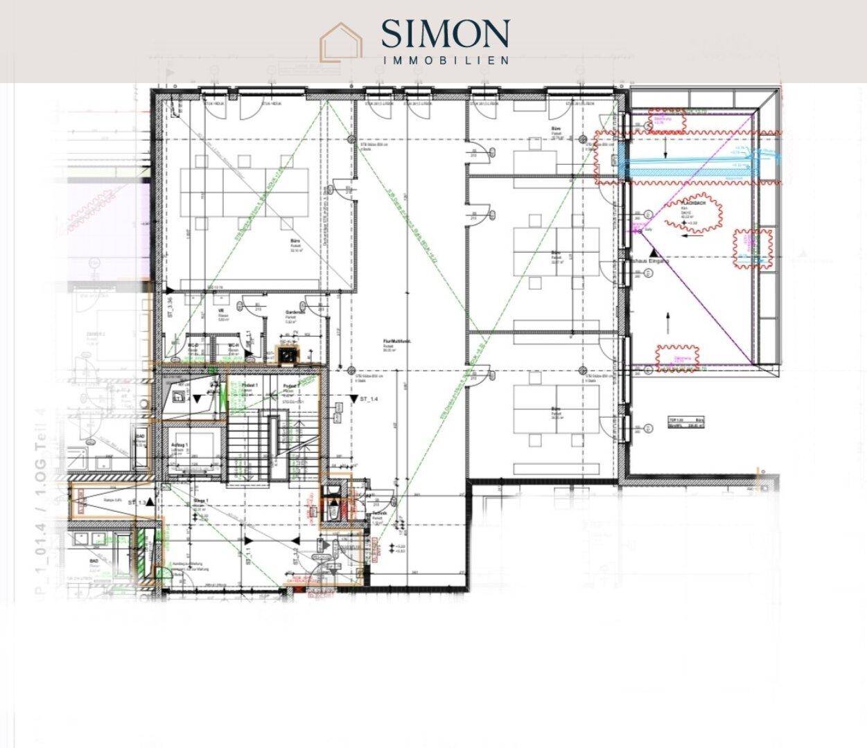 Plan Büro 1. Obergeschoß