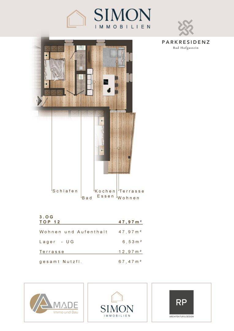 Wohnungsplan Top 12